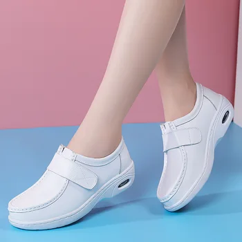 2022 Кожаная обувь для женщин, осенью носите сухожильные мягкие туфли M-80496