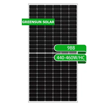 Дешевые солнечные панели 9BB 440w 450w 460watt half cell mono solar pv