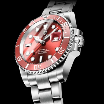 LIGE Механические Автоматические Часы Мужские Лучший Бренд Класса Люкс Diver Watch Для Мужчин Модные Деловые 100 М Водонепроницаемые Спортивные Наручные часы