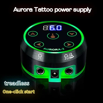 Источник питания для татуировки Aurora Source 2 LCD Портативный Источник Питания для татуировки CHI/EU/US/ENG Адаптер для Рулонного пистолета и роторной Тату-машины
