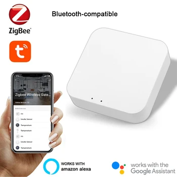 Беспроводной шлюз Tuya/smart Life Zigbee Smart Home Smart Gateway Поддерживает многорежимный шлюз Alexa Google Home