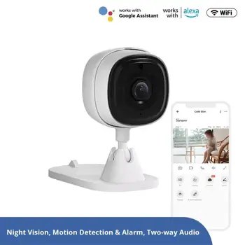 Интеллектуальная камера безопасности SONOFF 1080P HD WiFi, тонкая сигнализация движения, двусторонний беспроводной Wi-Fi Через приложение eWeLink Alexa Google Home