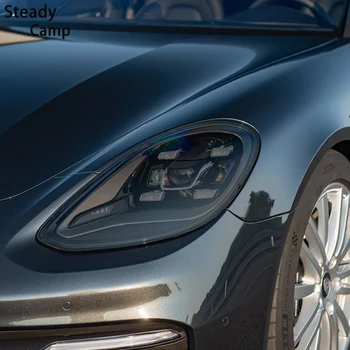 Защитная пленка для автомобильных фар, оттенок фар, задний фонарь, Прозрачная черная наклейка из ТПУ для Porsche Panamera 971 2017-На Аксессуары