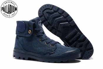 Синие джинсовые кроссовки Palladium Pallabrouse, Мужские ботильоны в стиле милитари, парусиновая повседневная обувь, Мужская прогулочная обувь Eur, Размер 39-45