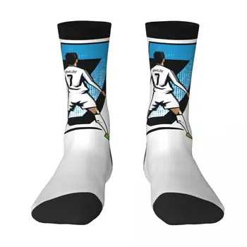 Бразильские носки Cristianoes И Ronaldoes с повседневным Рисунком, Лучшая покупка, Забавная Новинка, Контрастный цвет, Компрессионные носки для пехоты