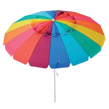 Многоцветный круглый пляжный зонт Caribbean Joe Deluxe 91 