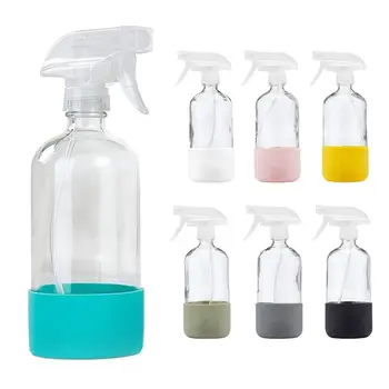 Уход за кожей 500 мл Герметичные контейнеры для хранения Порционные бутылки многоразового использования Стеклянные бутылки с распылителем силиконовый рукав