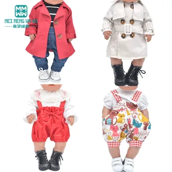 Одежда для кукол 43-45 см, кукла для новорожденных и американская кукла, пальто, юбки, джинсы, футболка, подарок для девочки