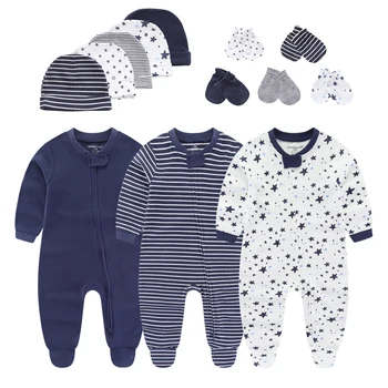 2022, Осенний комплект одежды для новорожденных, 13 шт., Комбинезон + шляпа + перчатки, Одежда для маленьких мальчиков, Хлопковый комбинезон для маленьких девочек, шапочка, варежки, Детский костюм