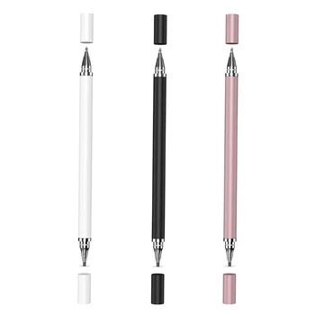 Чувствительная емкостная ручка-стилус 2 в 1 для универсальных устройств