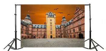 Фон для фотосъемки, Замок Ашаффенбург, Европейская архитектура, Старинный кирпичный пол