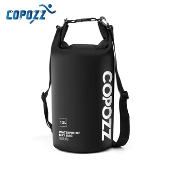COPOZZ Водонепроницаемая сумка Сухая сумка ПВХ 15Л с Длинным регулируемым ремешком для Мужчин и женщин, сумка для хранения в спортзале, сумка для плавания, Рюкзак для путешествий, Спорт