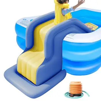 Надувная горка для бассейна, Детский Открытый бассейн, Игрушки для аквапарка с защитой от опрокидывания, Летние надувные водные забавные горки, Игрушки