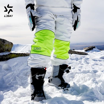 Лыжные брюки LDSKI Для женщин и Мужчин, Водонепроницаемая Утепленная флисовая подкладка, Зимние спортивные Брюки из Светоотражающей ткани Pongee для сноуборда