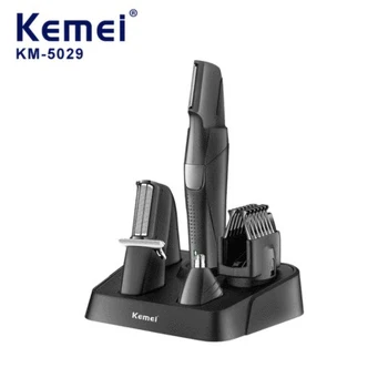 Многофункциональная электрическая машинка для стрижки волос Kemei Km-5029, моющаяся для тела, универсальный набор для стрижки