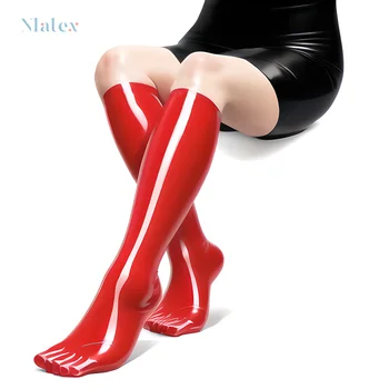 Носки до колена с пятью носками для мужчин и женщин - Длинная длина, стильный дизайн, Натуральный латексный материал, множество цветов