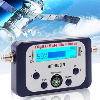 Поиск спутникового сигнала, цифровой спутниковый детектор для кемпинга, приемник телевизионного сигнала с компасом и цифровым дисплеем