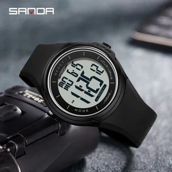 Мужские Спортивные часы Dual Time Военные спортивные часы 50 м Водонепроницаемые светящиеся светодиодные цифровые противоударные часы с большим циферблатом
