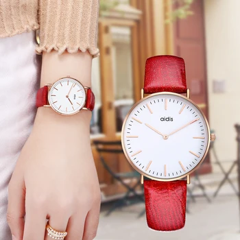 Часы Addies, женские модные повседневные часы на кожаном ремне, простые женские кварцевые часы с маленьким циферблатом, наручные часы Reloj Mujer