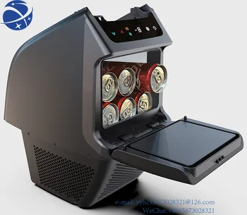Yun Yi Модель Y аксессуар 4.6L 12v автомобильный холодильник с подлокотником и морозильной камерой, встроенный компрессор постоянного тока, легко устанавливаемый автомобильный холодильник для модели Y