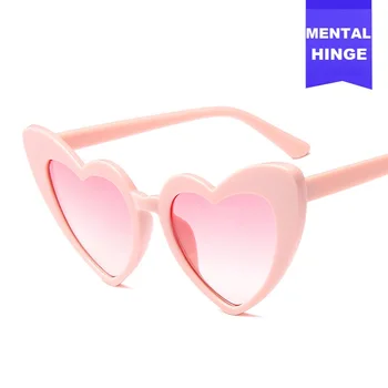 Солнцезащитные очки в форме сердца, женские брендовые дизайнерские солнцезащитные очки с кошачьим глазом, женские ретро-очки в форме сердца, женские покупки UV400
