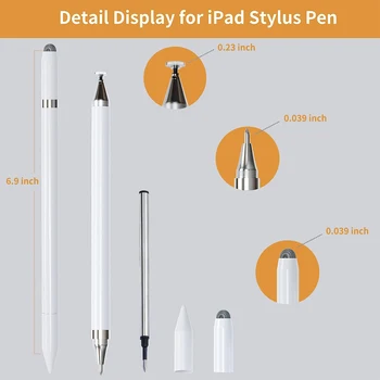 Стилус 3 в 1, карандаш для всех планшетных ПК Apple Ipad 애플펜슬 пенал стилус Черная шариковая ручка, сенсорная ручка для емкостного экрана