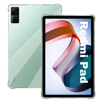 Противоударный Силиконовый Чехол Для Xiaomi Redmi Pad 10,61 дюймов 2022 Чехол Для Планшета Гибкая Прозрачная Задняя Крышка Протектор Экрана