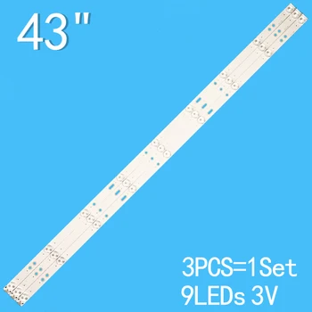 830 мм 3 шт. x Светодиодные полосы Подсветки 9 светодиодов для MS-L1143 V2 A3 114-117LM 3.0-3.2 V 19WR