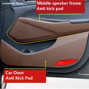 Для Hyundai Tucson 2020 2019 Автомобильная Кожаная накладка на дверь, Дверная планка, Противоударный коврик, Роговая рамка, Анти-грязная накладка 2015-2018