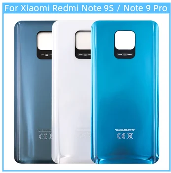 Для Xiaomi Redmi Note 9S/Note 9 Pro 64MP Задняя Крышка Аккумулятора Задняя дверь 3D Стеклянная Панель Корпус Чехол Для объектива Камеры Клейкая Замена