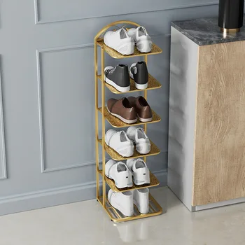Стеллаж для обуви, простой артефакт для хранения в дверном проеме, Домашний многослойный пылезащитный Компактный шкаф для обуви в общежитии