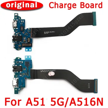 Оригинальный порт зарядки Samsung Galaxy A51 5G USB-плата для зарядки A516N, док-станция, гибкий кабель, запасные части
