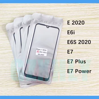 10 шт./лот Переднее СТЕКЛО + OCA ЖК-Внешний объектив Для Motorola Moto E E6s 2020 E6i E7 Plus Power Touch Screen Panel