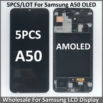 Оптовая продажа, 5 шт./лот для Samsung Galaxy A50 A50S ЖК-дисплей A50 A505 A507 с сенсорным экраном в сборе с рамкой