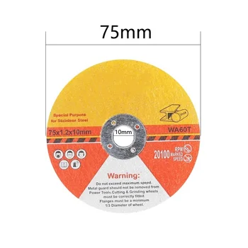 10 шт., 75 мм, дисковая пила из смолы, мини-шлифовальный круг, режущий диск для угловой шлифовальной машины из стального камня, вращающиеся инструменты