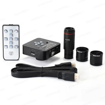 2K 21MP 1080P 60FPS Электронный промышленный Микроскоп Камера USB + адаптер 0.5X C-Mount + USB-кабель + пульт дистанционного управления
