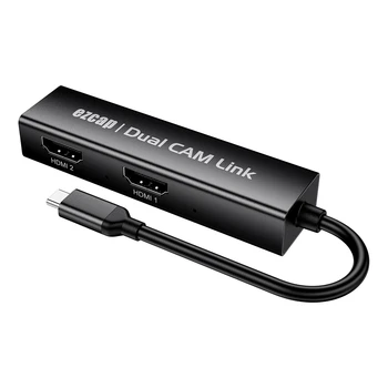 Ezcap314 Двухпортовая Карта Видеозахвата HDMI Dual Camera Link Multicam Коробка Для Записи Видео для PS4 PS5 PC Видеокамеры с прямой Трансляцией