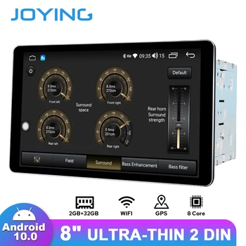 Joying Магнитола 2 din Android Универсальный 8 ”Стереоприемник Автомобильный Аудио Центральный Мультимедийный Видеоплеер Камера заднего Вида