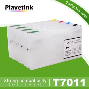 Plavetink 4 Цвета T7011 Многоразовый Чернильный Картридж Для принтера Epson WorkForce Pro WP-4000 WP-4500 WP-4015 WP-4025 WP 4000 4500