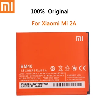 Xiao Mi BM40 Оригинальный Сменный Аккумулятор для телефона 2030 мАч Высокой Емкости Для Xiaomi MI 2A MI2A Запасные Аккумуляторы для мобильных телефонов