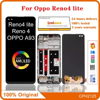 Экран для Oppo Reno4 Lite CPH2125 ЖК-дисплей Сенсорный экран Дигитайзер с Рамкой в Сборе для Замены экрана Oppo Reno4 Lite