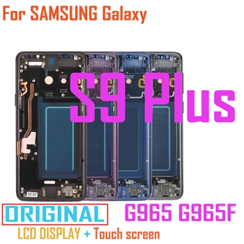 Оригинальная Замена Amoled для SAMSUNG Galaxy S9 Plus ЖК-дисплей с Сенсорным экраном, Дигитайзер с Рамкой S9 + G965 G9650 G965F LCD