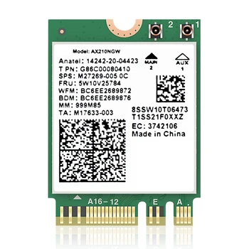 ГОРЯЧАЯ Беспроводная сетевая карта WiFi 6E AX210 M.2 WIFI Модуль 5374 Мбит/с Bluetooth 5.3 Адаптер беспроводной сетевой карты