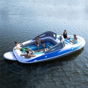Новая надувная лодка на 6 человек надувной плавучий остров для морской вечеринки надувная яхта из утолщенного ПВХ дрейфующая лодка