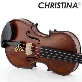 Скрипка Christina-Серия EU-EU3000B, Готовая, импортирована из Европы, 15 лет, Матовый цвет, Аксессуары из черного дерева, для продвинутого проигрывателя