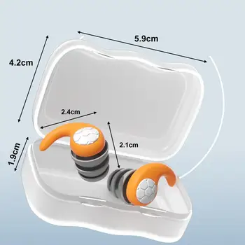 1 пара силиконовых затычек для ушей, удобные шумоподавляющие эргономичные Дополнительные аксессуары, беруши для сна, беруши для плавания