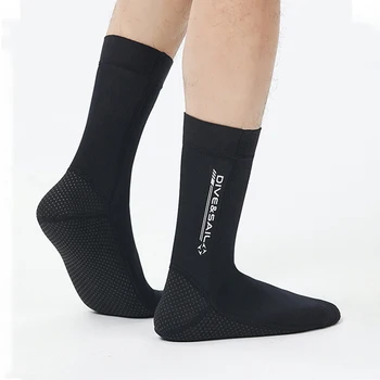 1 пара новых 3 мм неопреновых носков для дайвинга, нескользящие теплые нескользящие носки для плавания, сноркелинга, серфинга, пляжные ботинки для мужчин и женщин